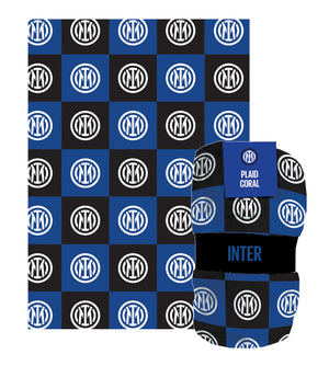 Plaid in Coral soft touch Inter neroazzurro 150x210 ufficiale