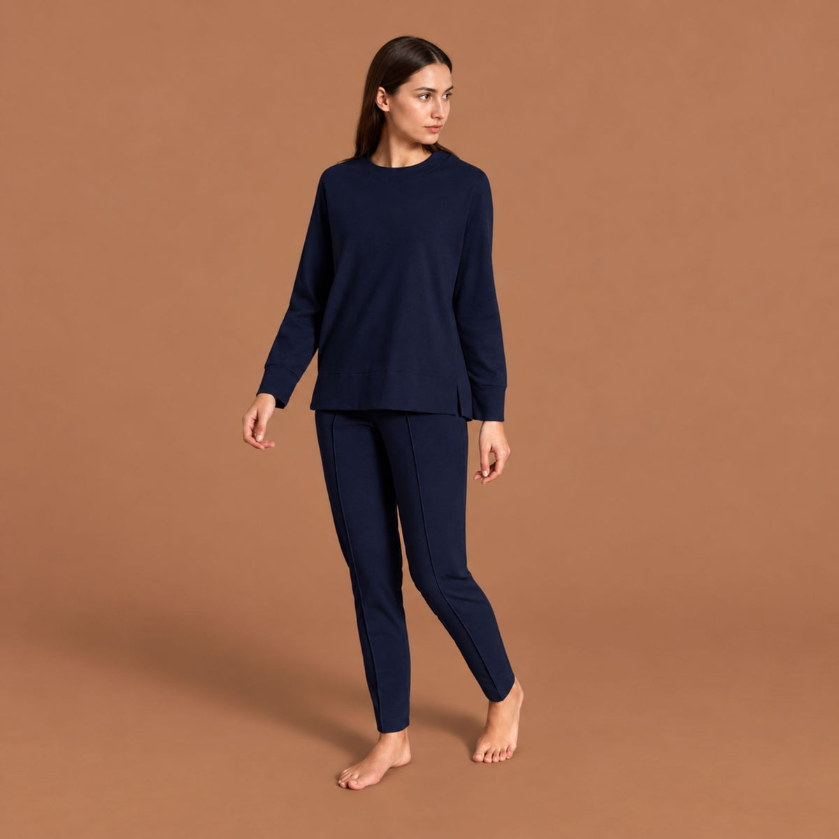 Pigiama donna stile tuta caldo cotone Ragno DU31NQ