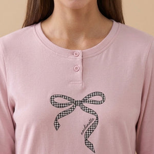 Pigiama donna caldo cotone a pied de poule Noidinotte FA9731
