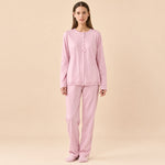 Pigiama donna maglia aperta caldo cotone Noidinotte FA9898/FA9777