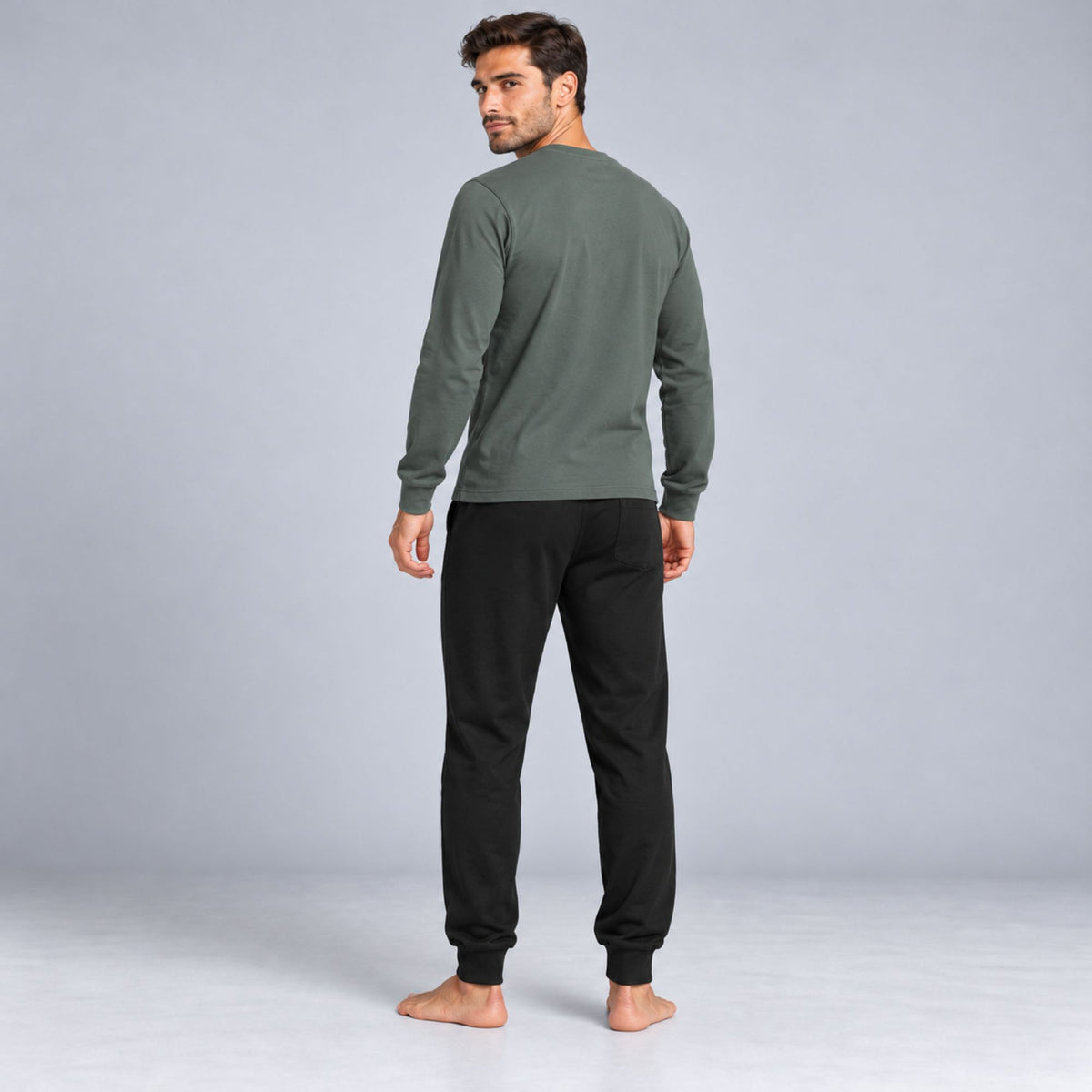 Pigiama uomo in caldo cotone scollo a serafino Kappa KMW25018