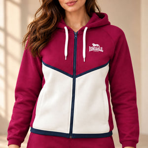 Tuta donna in felpa garzata con cappuccio Lonsdale LODAI26264