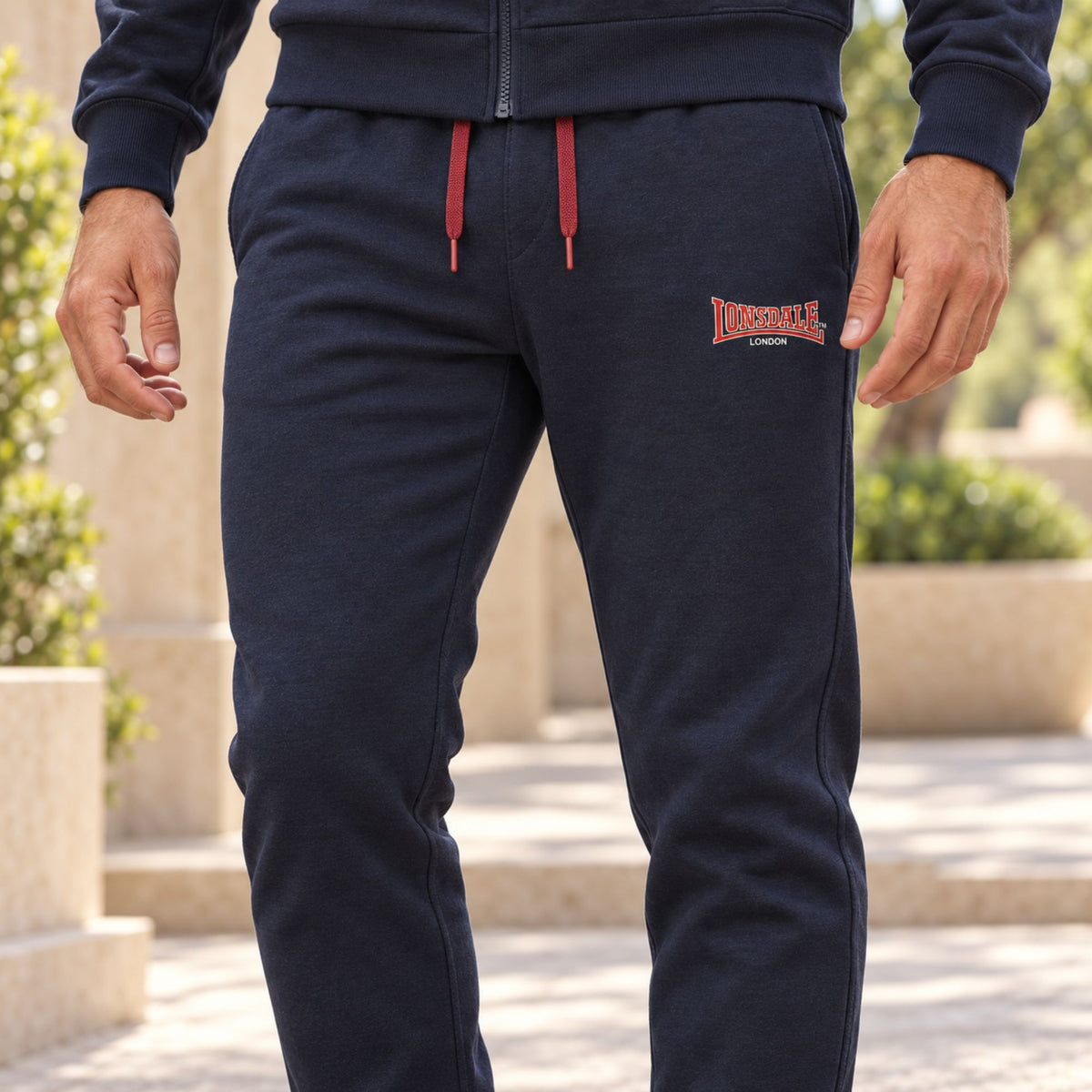 Tuta uomo in felpa garzata full zip Lonsdale LOUAI26187