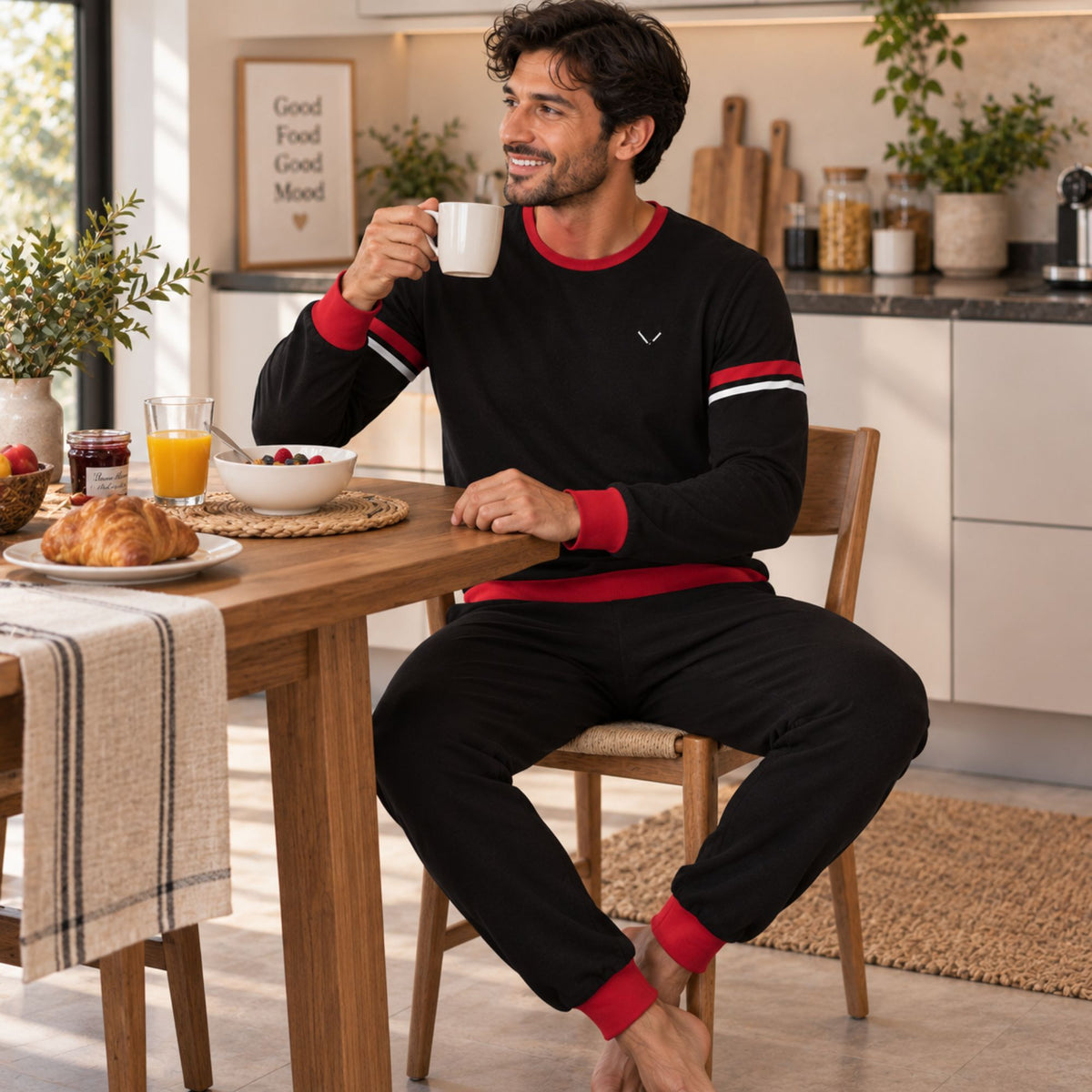 Pigiama uomo in caldo cotone minimal Lovable L0F5O