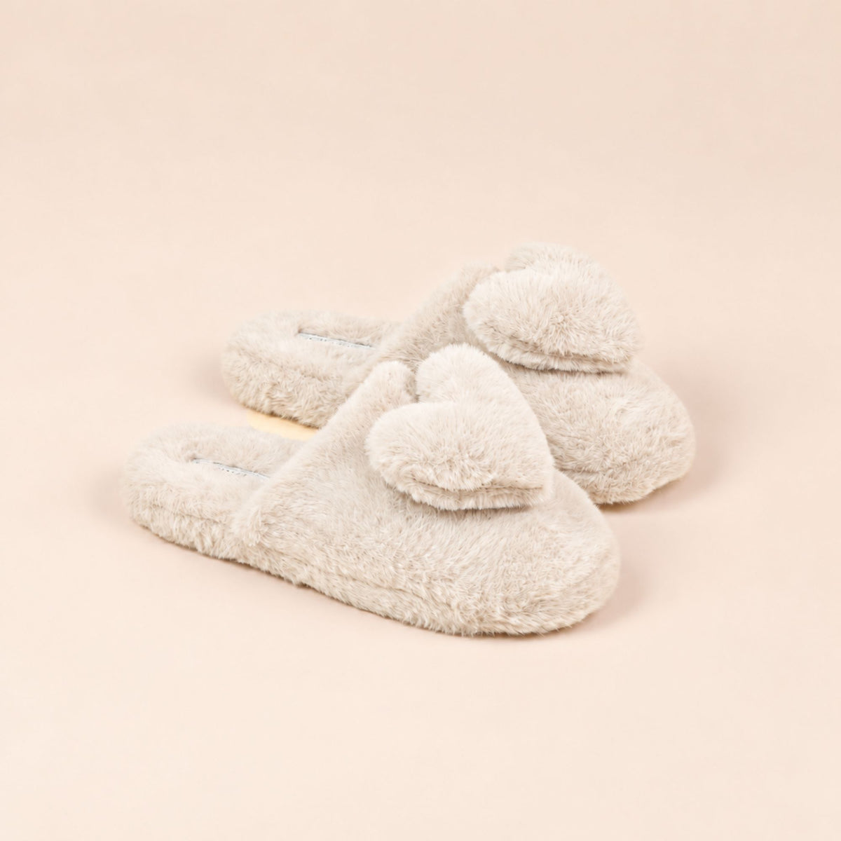 Pantofole donna in eco-pelliccia cuoricini Noidinotte PF3303