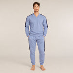Pigiama uomo in caldo cotone scollo a V Ragno U990N2