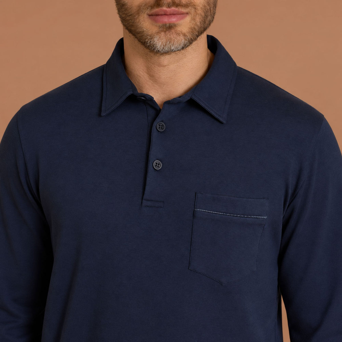 Pigiama uomo maglia stile polo caldo cotone Ragno UA73N4