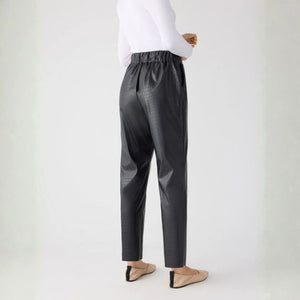 Pantalone in pelle effetto coccodrillo Ysabel Mora 70469