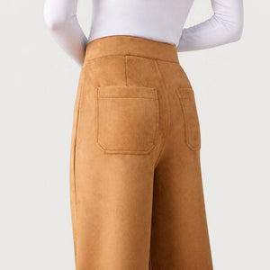 Pantalone donna scamosciato vita alta a palazzo Ysabel Mora 70477