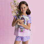 Pigiama bambina Santoro Gorjuss 60830 100% cotone malva