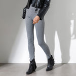 Leggings moda Jadea 4468 vita alta pied de poule nero