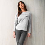 Pigiama donna caldo cotone Jadea grigio 5164