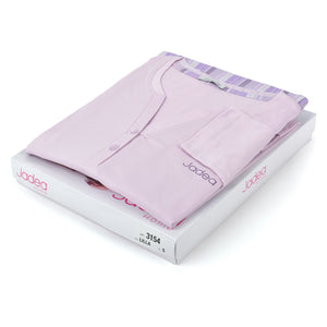 Pigiama donna Jadea 3154 cotone 100% lilla rigato