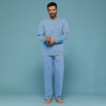 Pigiama uomo 100% cotone Cippi 0476-S23 a serafino avio