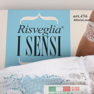 Slip brasiliana Risveglia i sensi 456 cotone modal e pizzo 6 pz