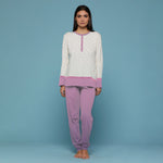 Pigiama donna 100% cotone Cippi 1950-B-S23 rosa malva