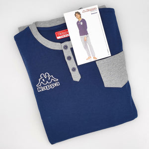 Pigiama uomo Kappa 20507 caldo cotone con toppe
