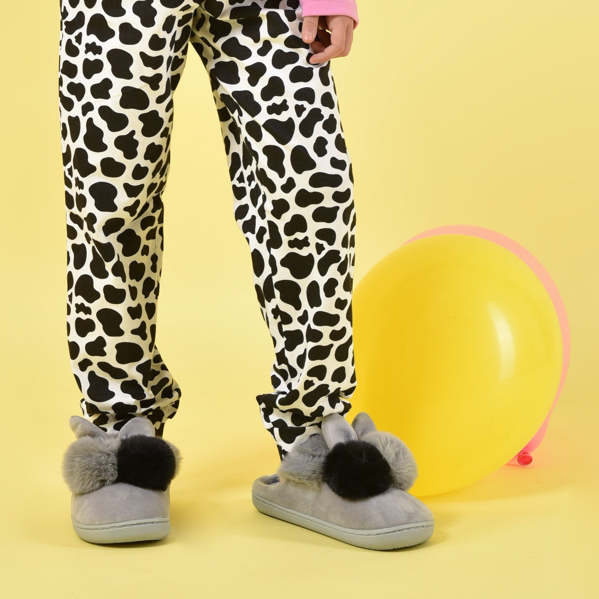 Pantofole bambina invernali antiscivolo calde Preziosa 0094 coniglietto grigio