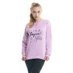 Pigiama donna caldo cotone rosa nero con scritta Ambro D6013.22 var b