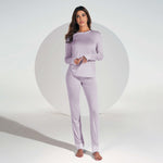 Pigiama donna Jadea 3151 cotone modal 100% lavanda