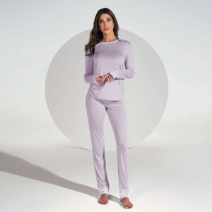 Pigiama donna Jadea 3151 cotone modal 100% lavanda