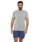 Pigiama uomo corto Kappa KMS23729 celeste cotone Grigio melange