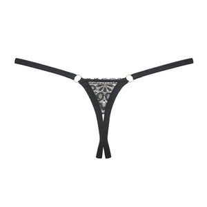 Sexy set perizoma cavello aperto + copri capezzoli Obsessive A753 + Meshlove