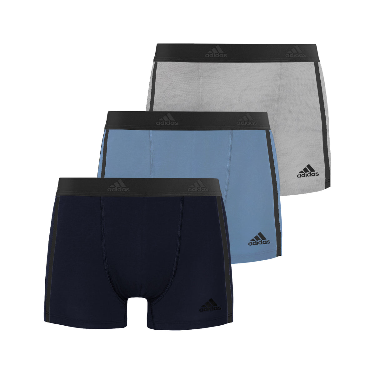 Boxer uomo Adidas Active Flex 3-stripes cotone elasticizzato assortiti 3pz