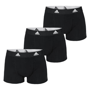 Boxer uomo Adidas Active Flex cotone elasticizzato neri 3pz