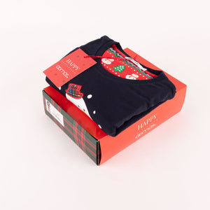 Pigiama uomo natalizio Admas 55557 caldo cotone blu