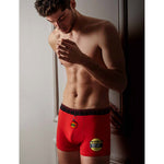 Boxer Uomo natalizio Admas 48352E rosso con centimetro