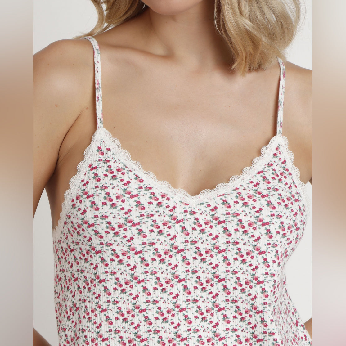 Camicia da notte flowers in cotone morbido Admas 61255