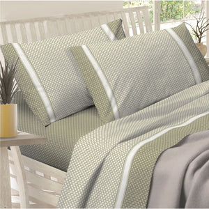 Lenzuola Preziosa letto cotone singolo matrimoniale Alba dis. 20
