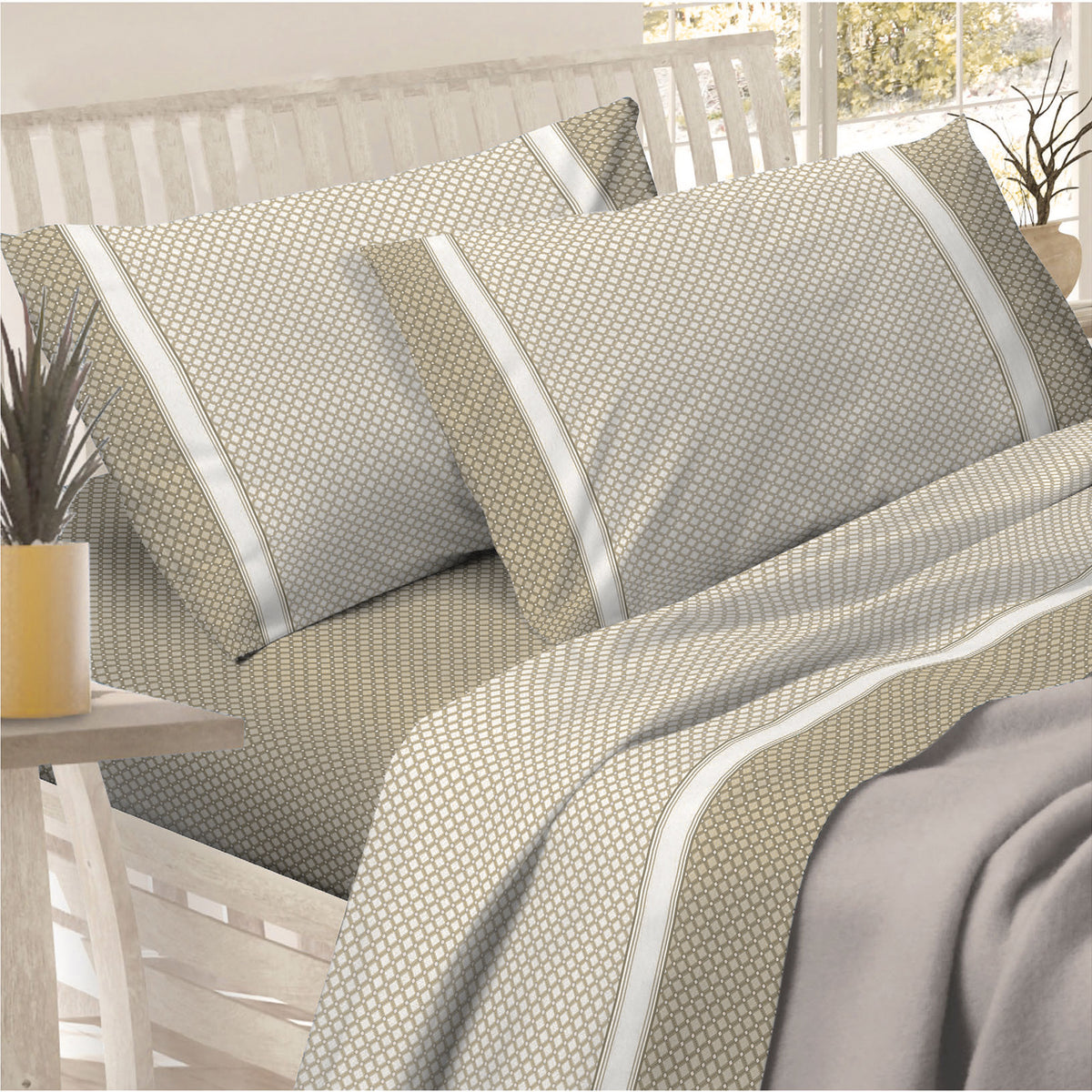 Lenzuola Preziosa letto cotone singolo matrimoniale Alba dis. 20
