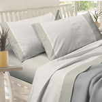 Completo Lenzuola letto matrimoniale 2 piazze cotone Preziosa alba 42 tortora