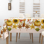 Tovaglia in cotone zucca girasoli foglie Alba Girasole Irge tortora