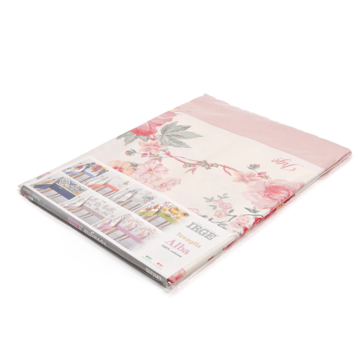 Tovaglia 100% cotone fiori Alba Camelia Irge colore rosa