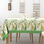 Tovaglia in cotone lavanda margherite Alba Vanilla Irge verde