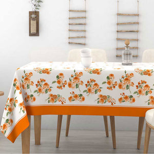 Tovaglia in cotone rose Alba Peonia Irge colore arancio