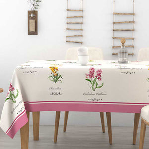 Tovaglia 100% cotone fiori Alba Cannella Irge colore rosa