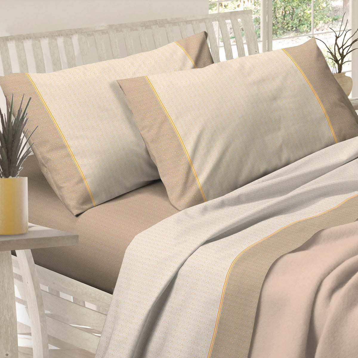 Lenzuola Preziosa letto cotone Alba dis.45