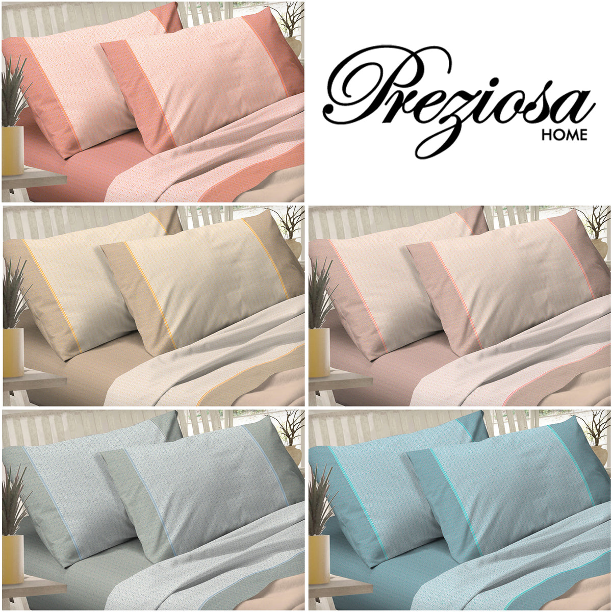 Lenzuola Preziosa letto cotone Alba dis.45