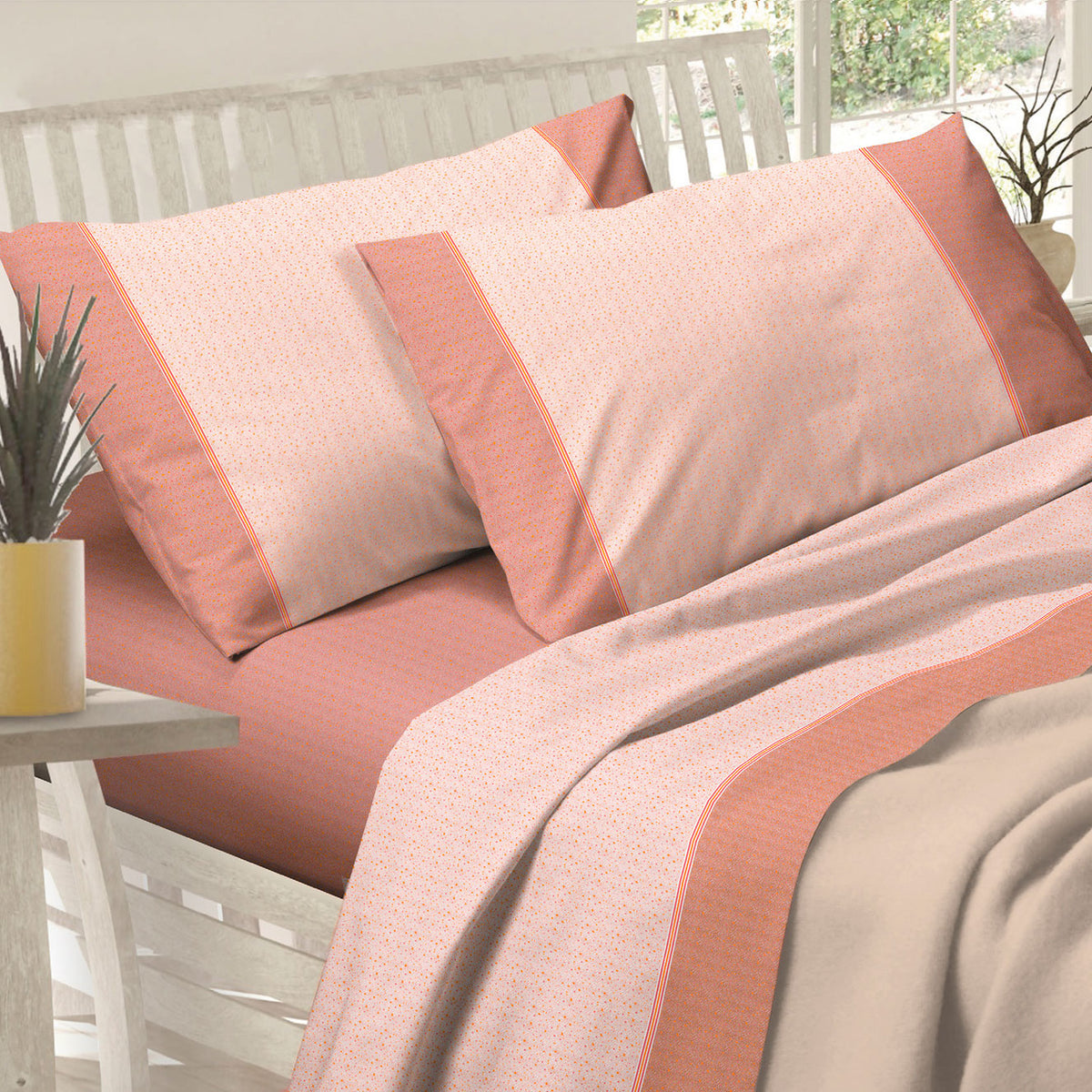 Lenzuola Preziosa letto cotone Alba dis.45
