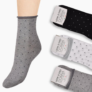 Calze donna Leon d'oro Alena 516 Var B senza elastico cotone assortite
