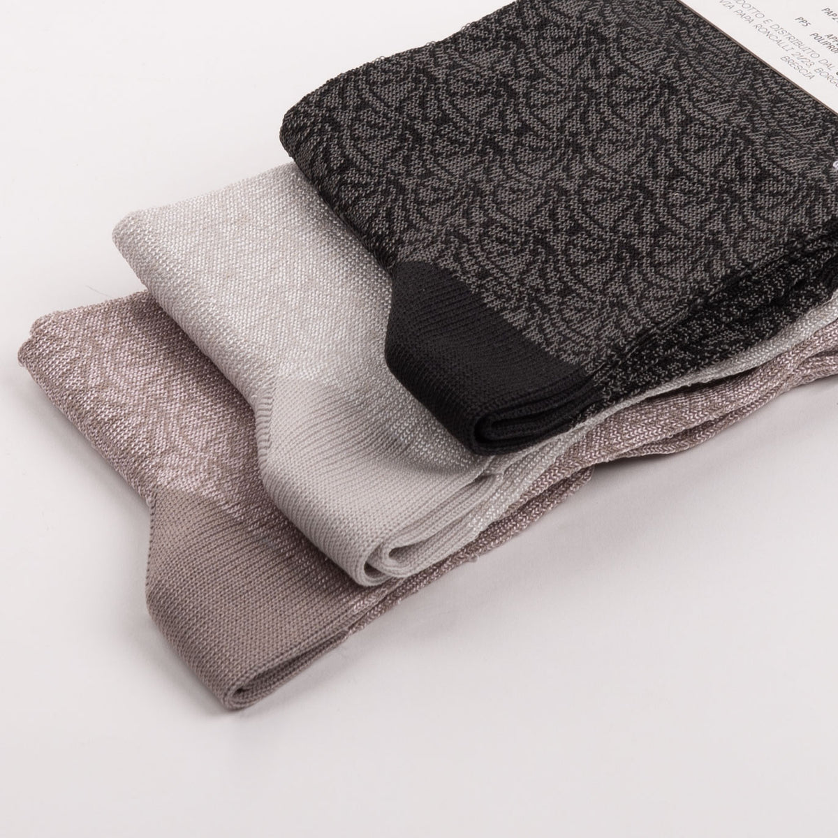 Calze donna Leon d'oro Amalia 527 Var B cotone assortite