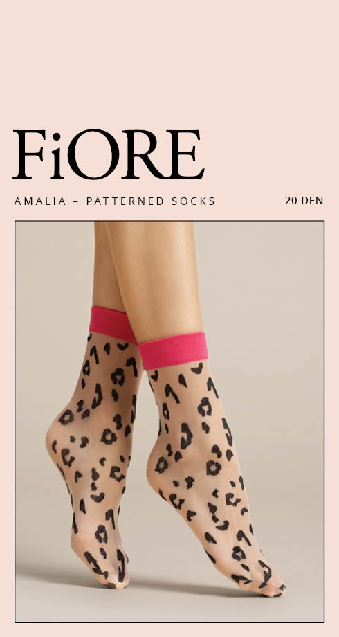 Calzini donna Fiore Amalia 20 den fantasia animalier