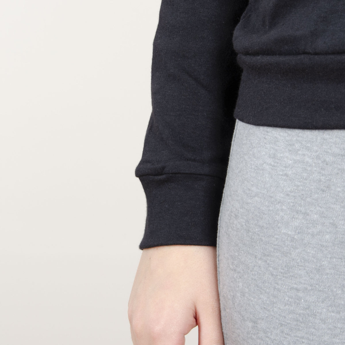 Pigiama donna Ambro nero grigio caldo cotone 610.21 serafino