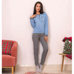 Pigiama donna Ambro AID651.21 punto milano jeans melange