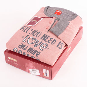 Pigiama donna Ambro AID659.21 punto milano rosa grigio