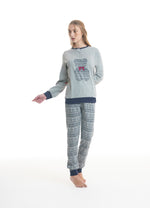 Pigiama donna Ambro caldo cotone D6001.22 grigio